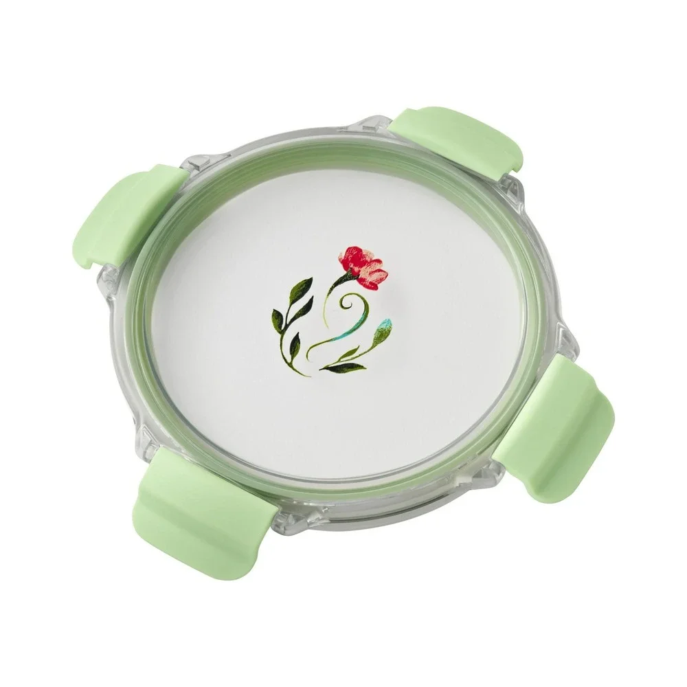 The Pioneer Woman Painted Meadow Round Glass Food Storage Set Tritan Lids 8pc